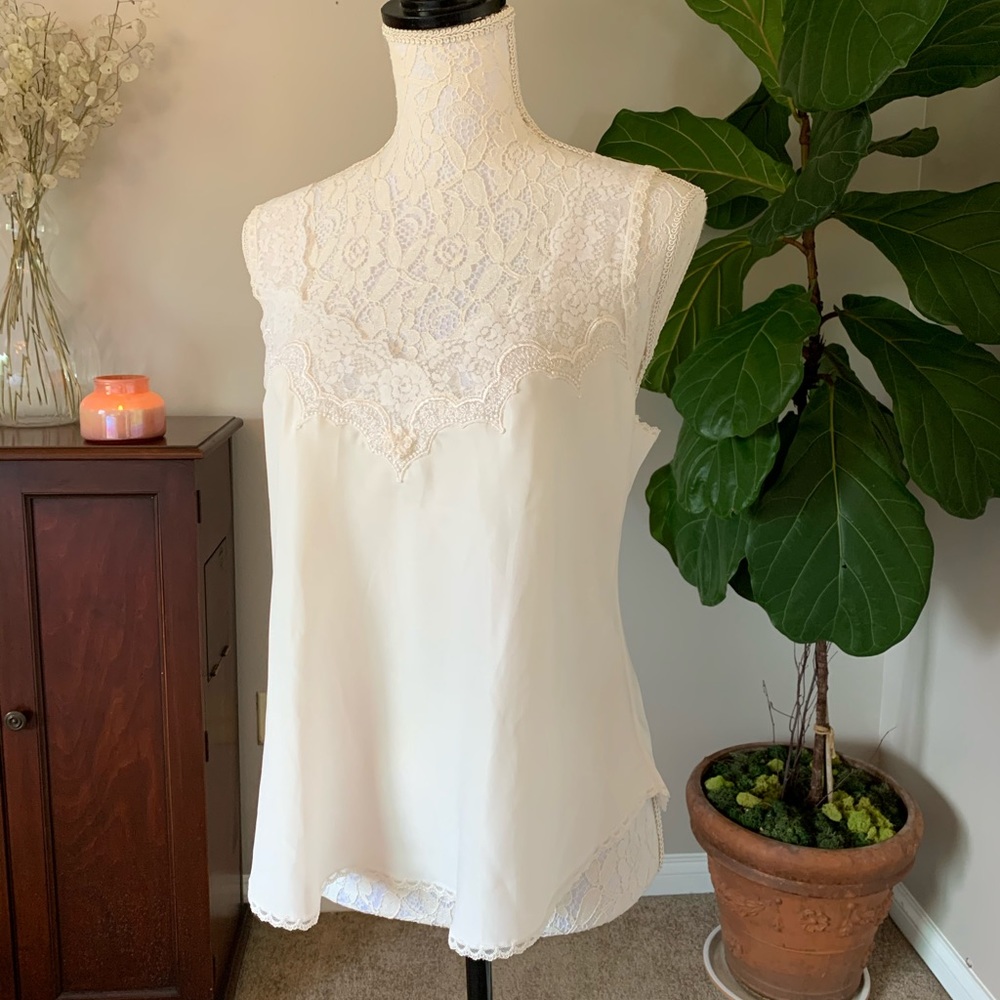 Christian Dior  vintage lace trim night top